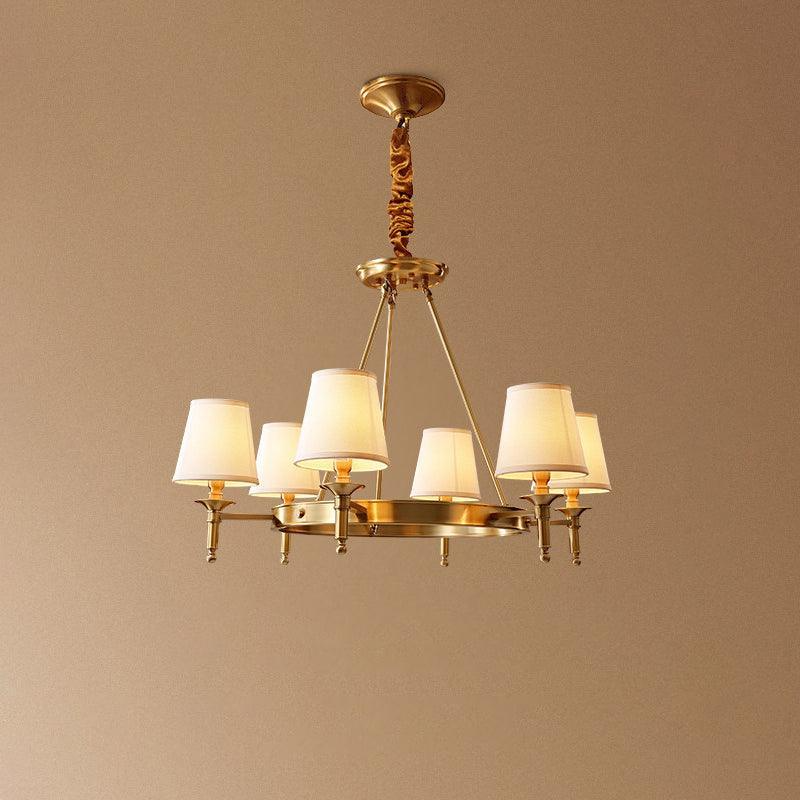 Retro American Gold Chandelier