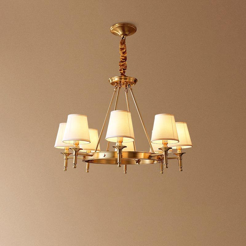 Retro American Gold Chandelier