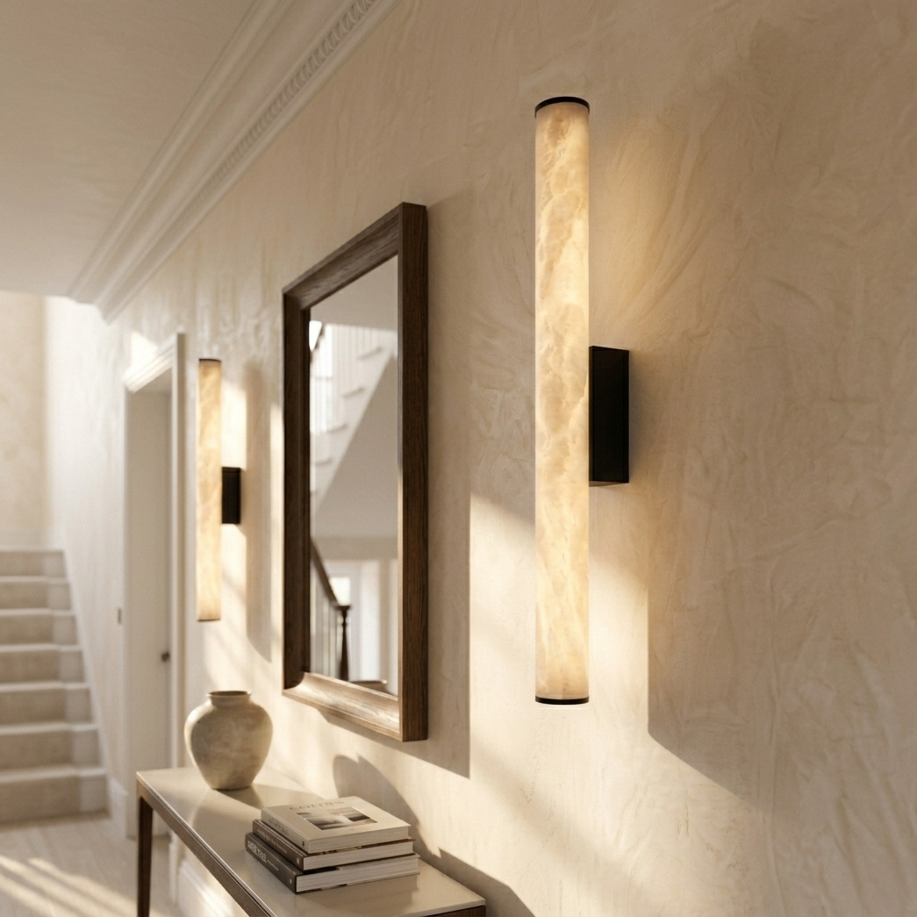 Natural Alabaster Linear Wall Light