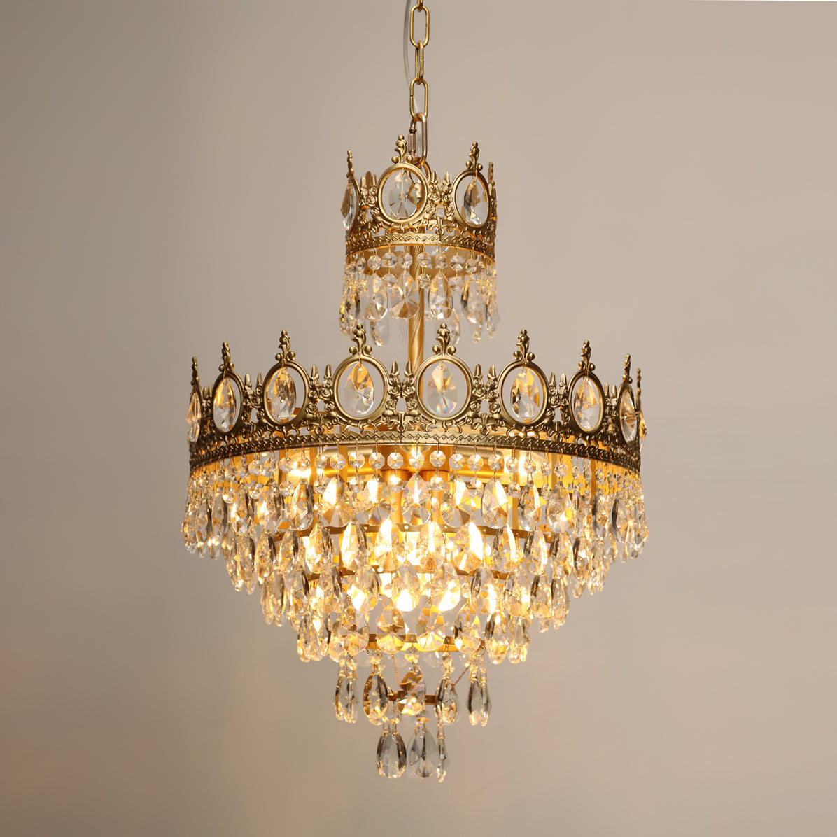 Antique Vintage Crystal Chandelier