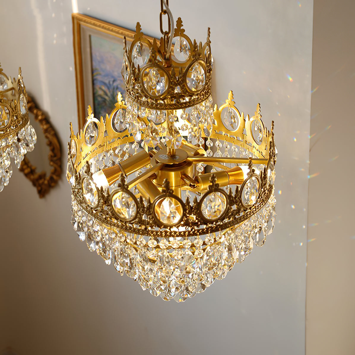 Antique Vintage Crystal Chandelier