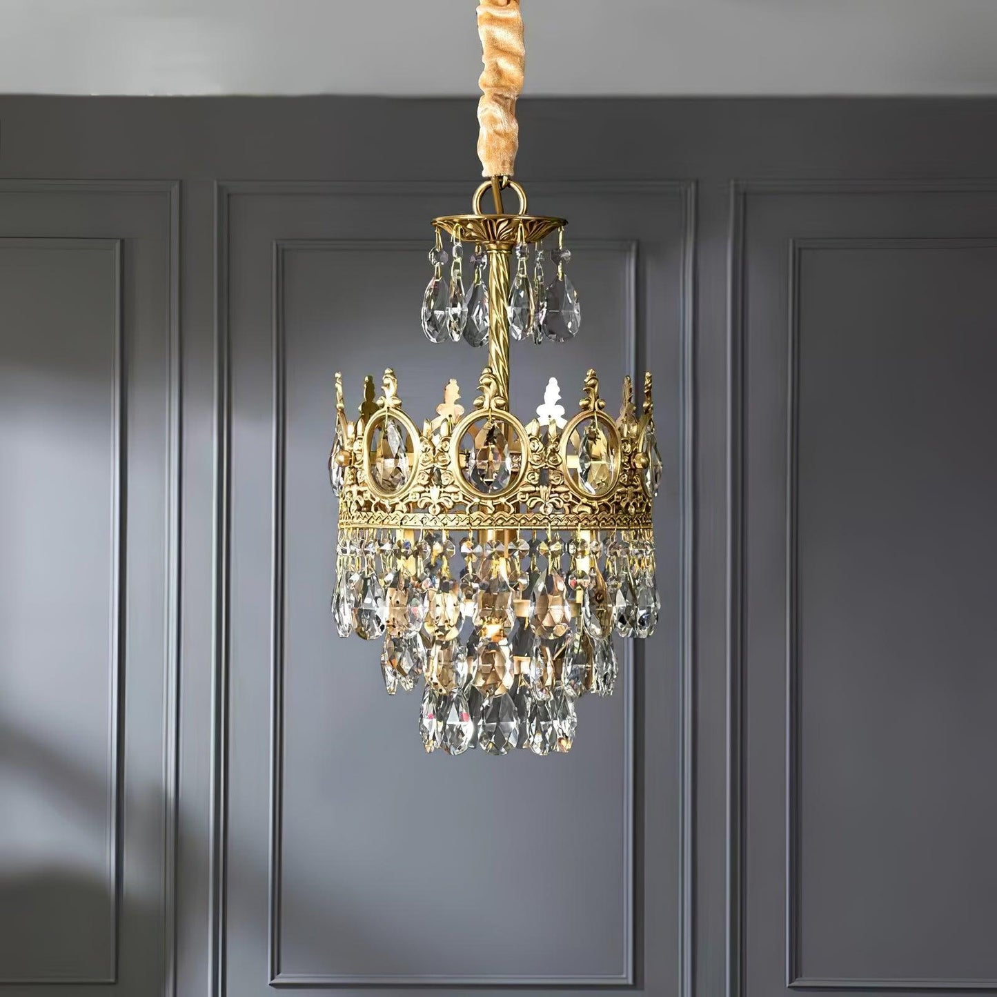 Antique Vintage Crystal Chandelier