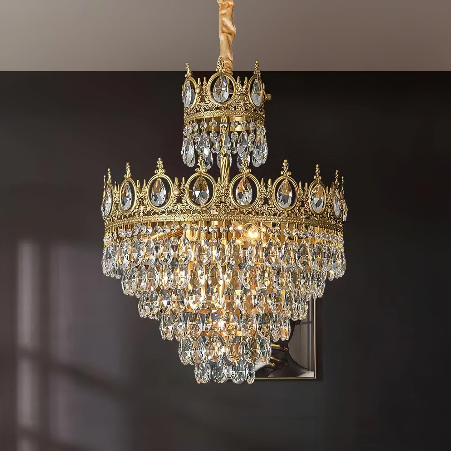 Antique Vintage Crystal Chandelier
