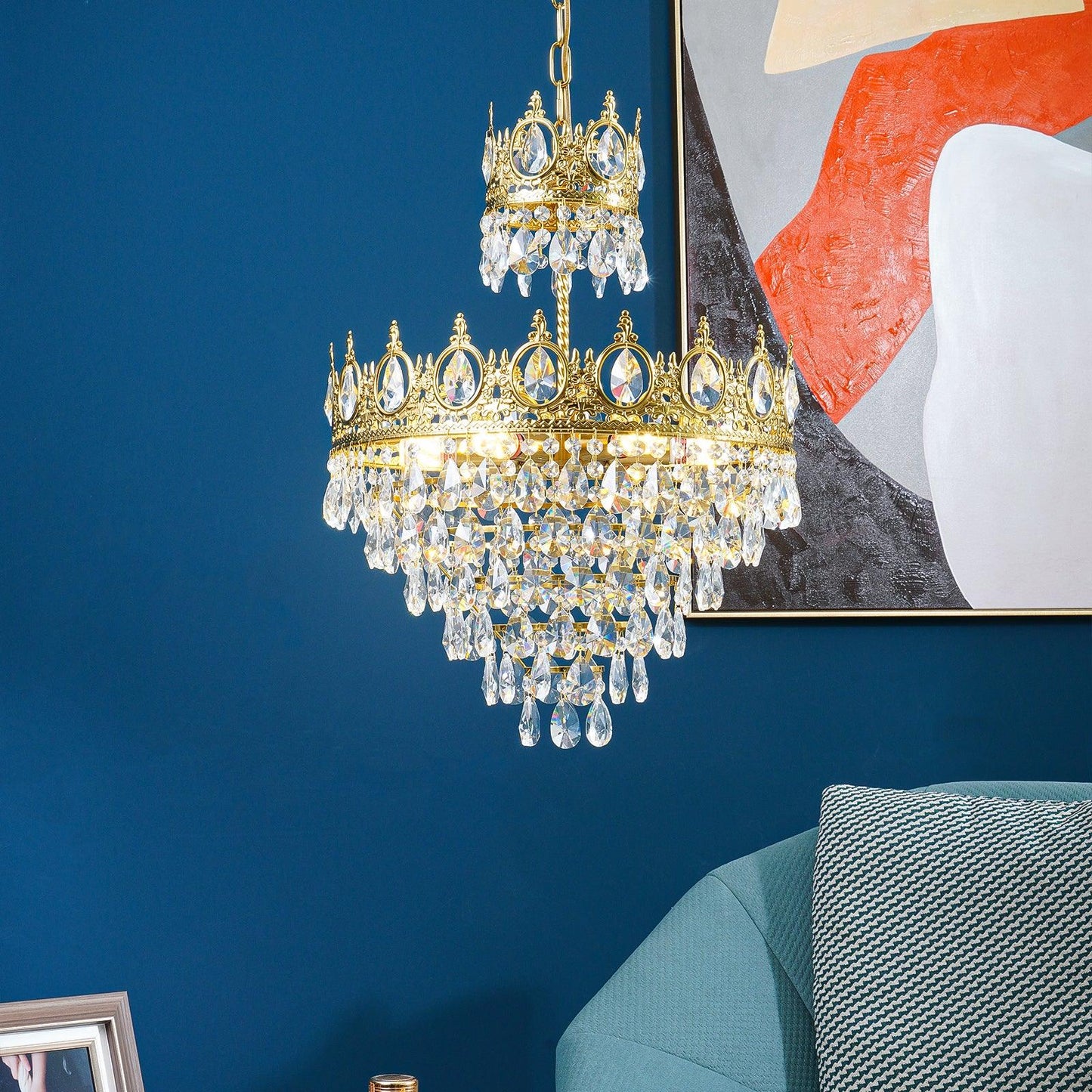 Antique Vintage Crystal Chandelier