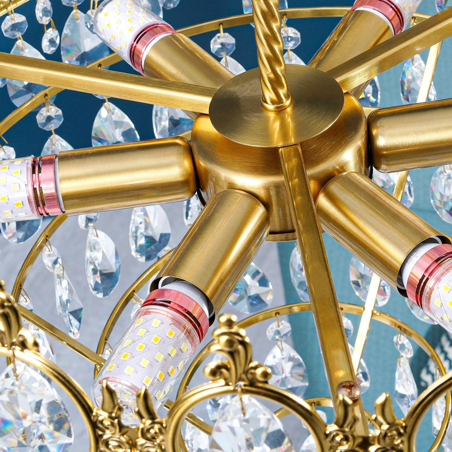 Antique Vintage Crystal Chandelier