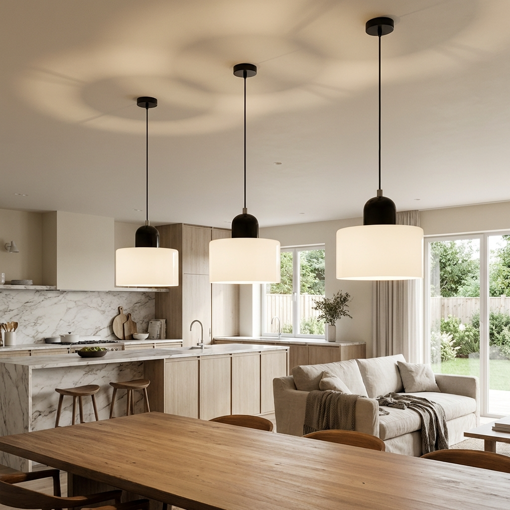 Bauhaus Coloured Glass Bowl Pendant Light