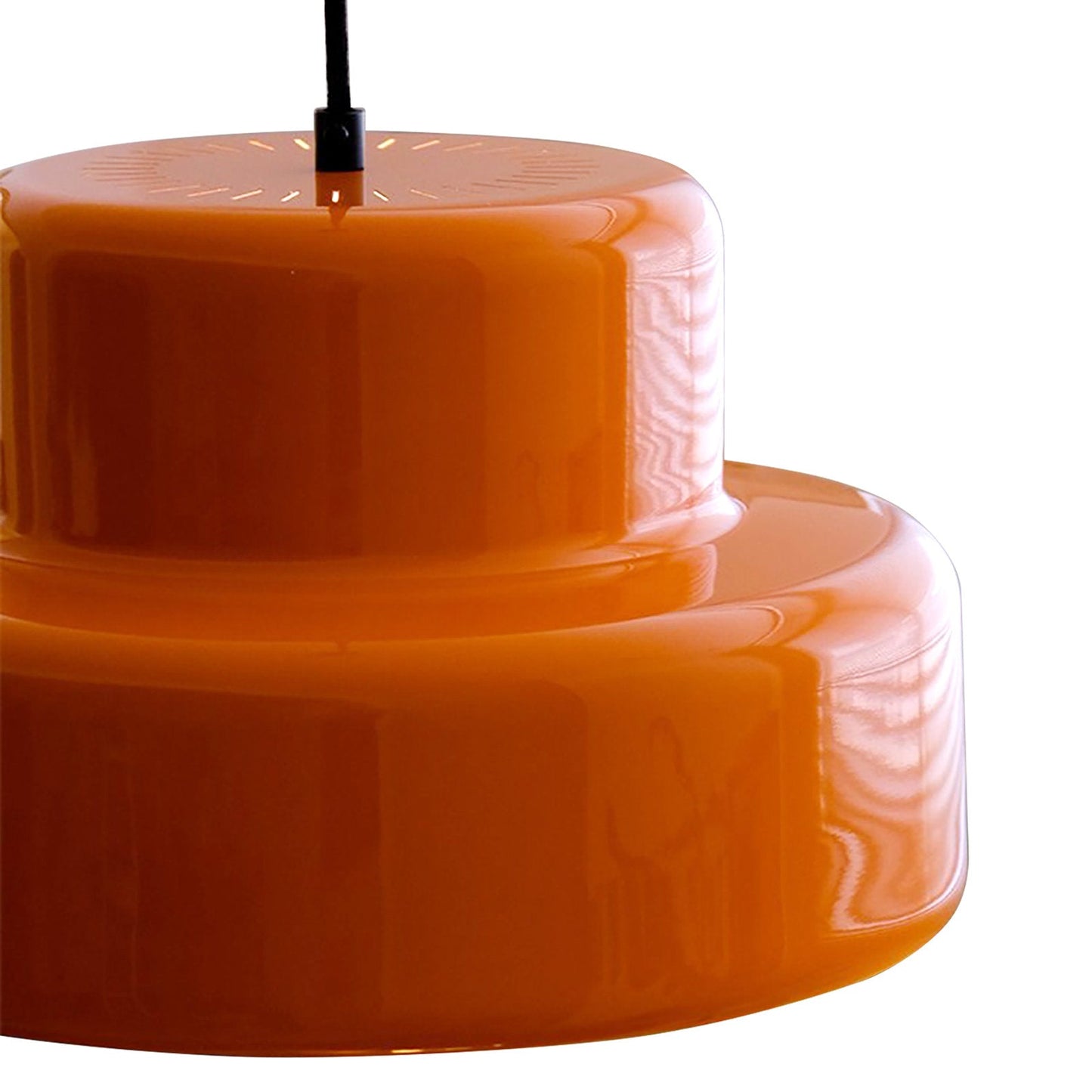 Vintage Bauhaus Orange Pendant Light For Dining Room