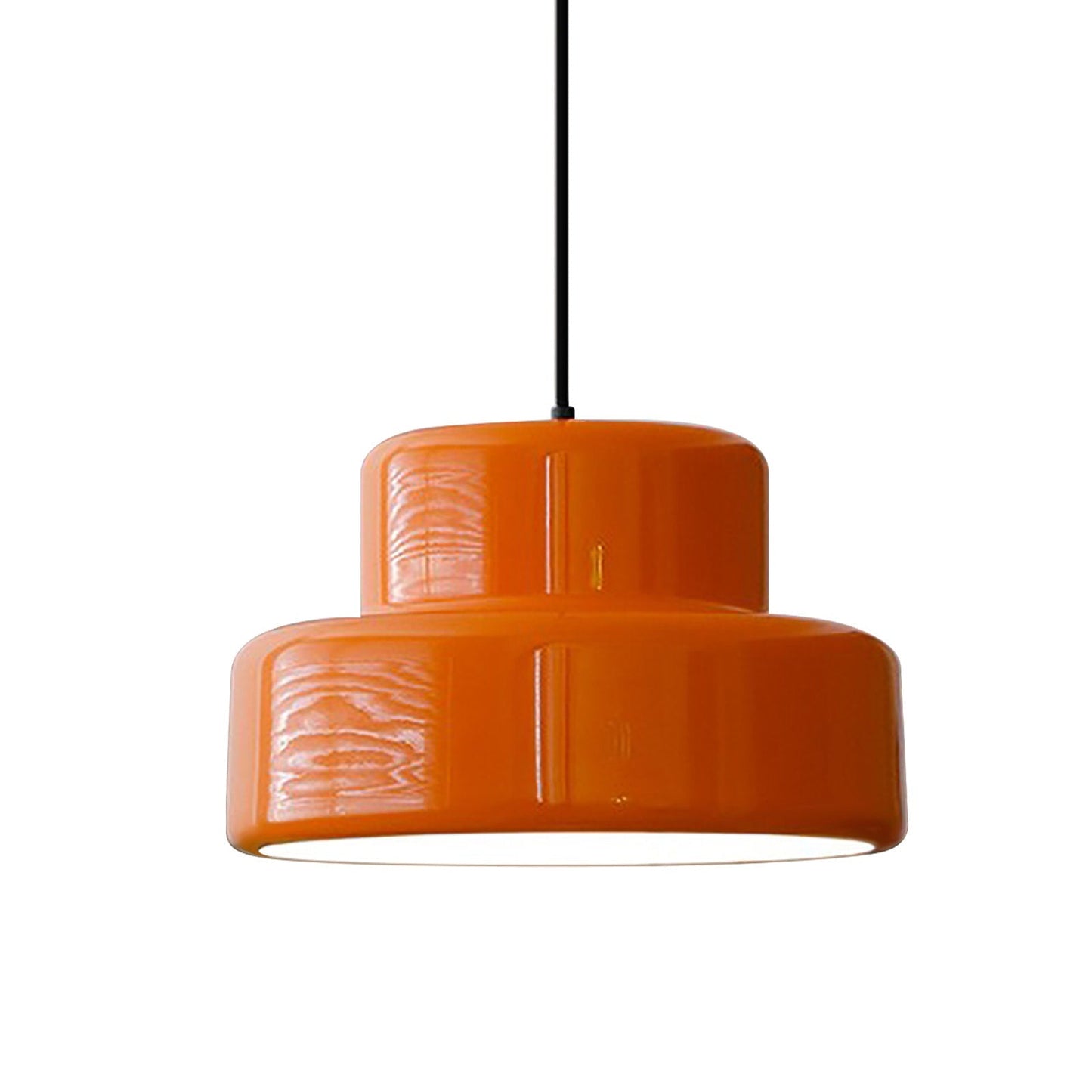 Vintage Bauhaus Orange Pendant Light For Dining Room