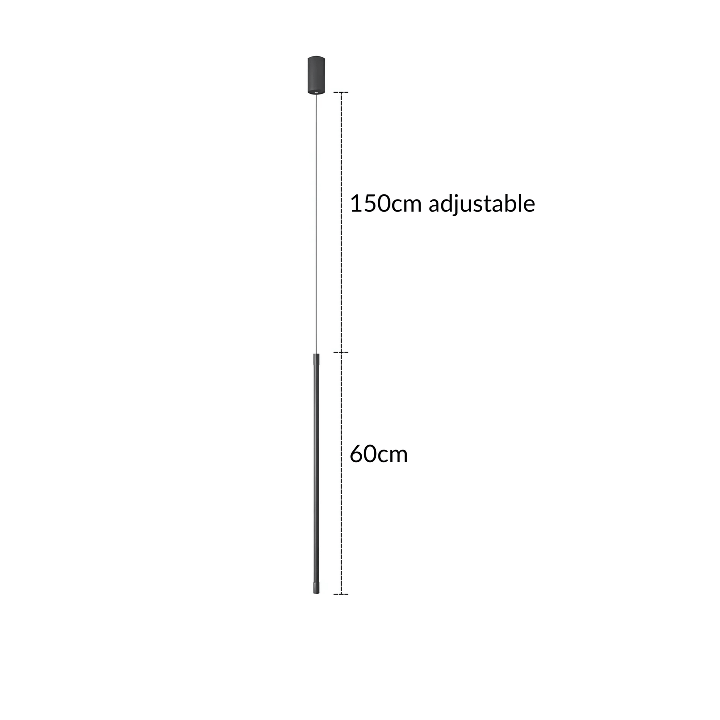 Black Bedside LED Pendant Light