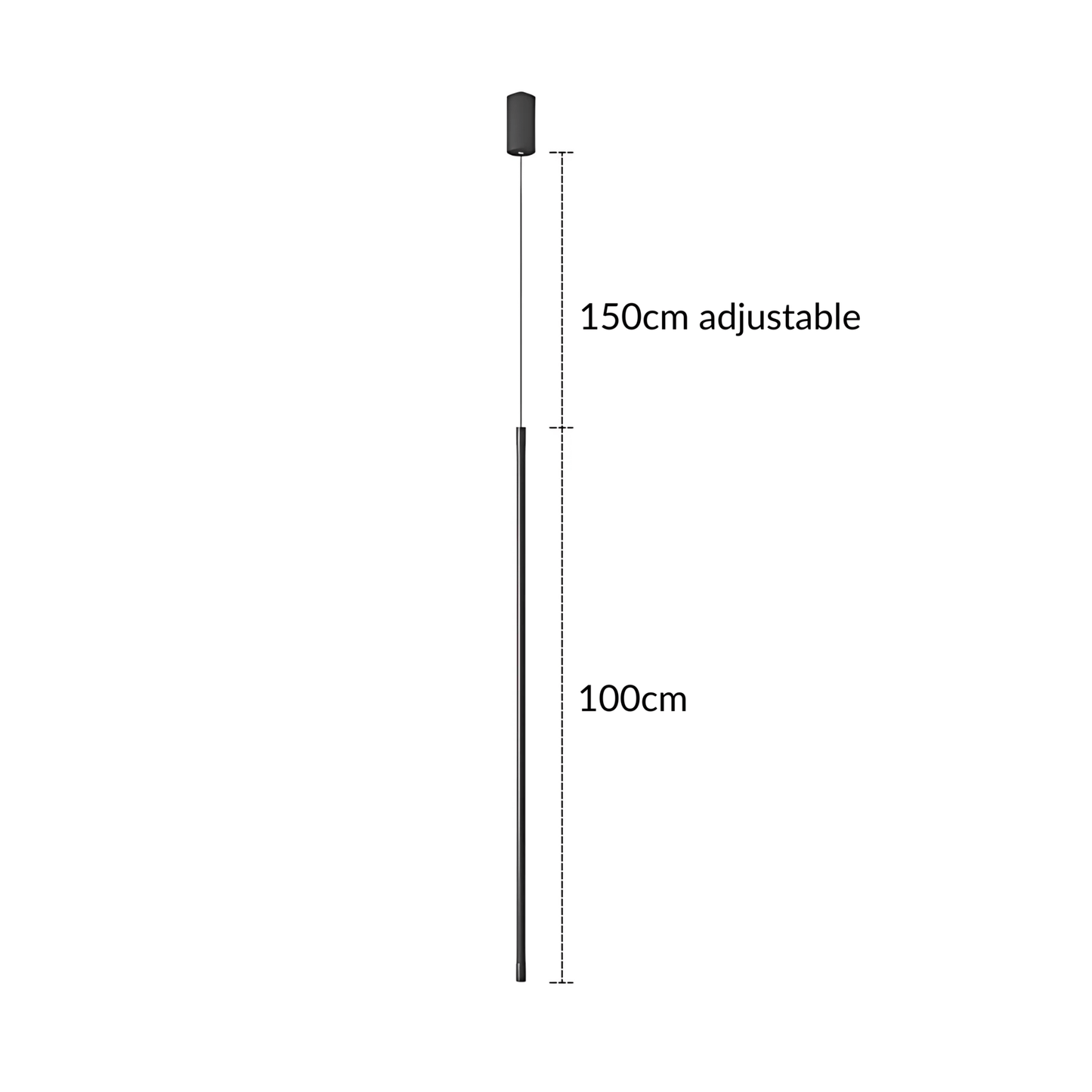 Black Bedside LED Pendant Light