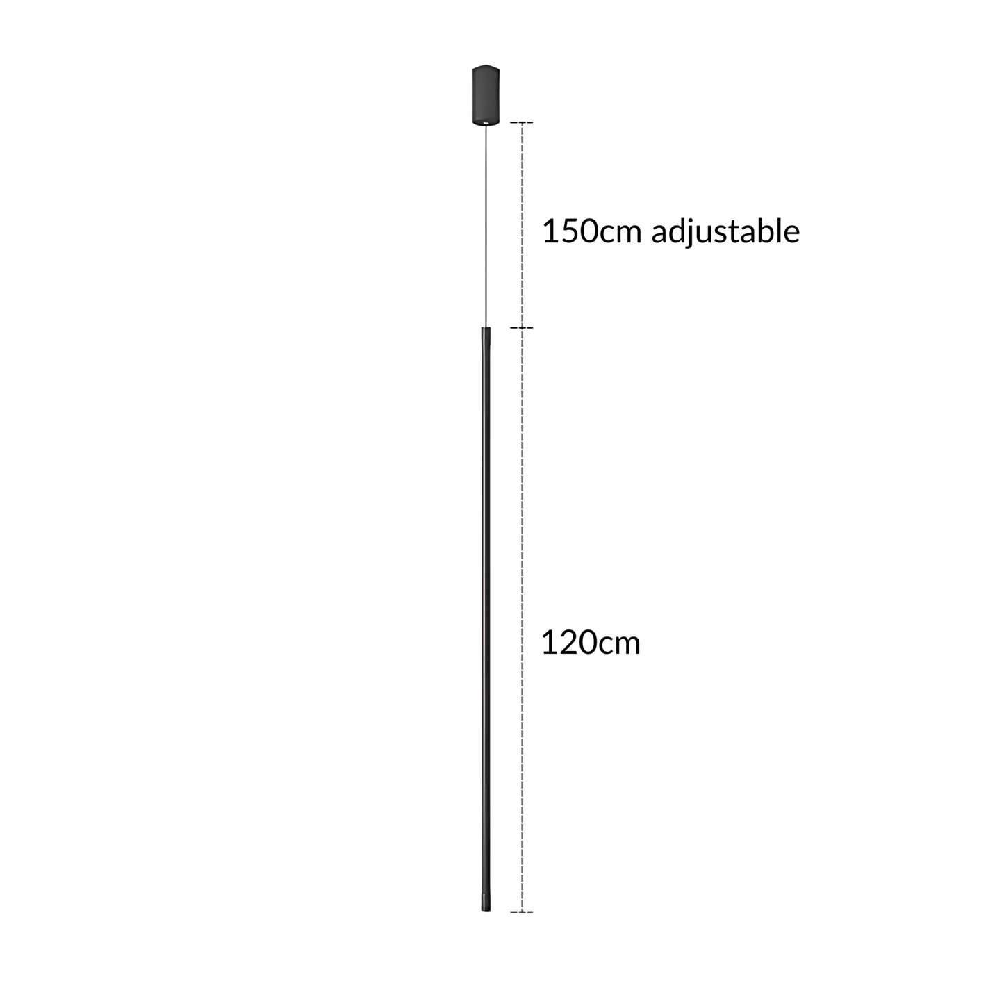 Black Bedside LED Pendant Light