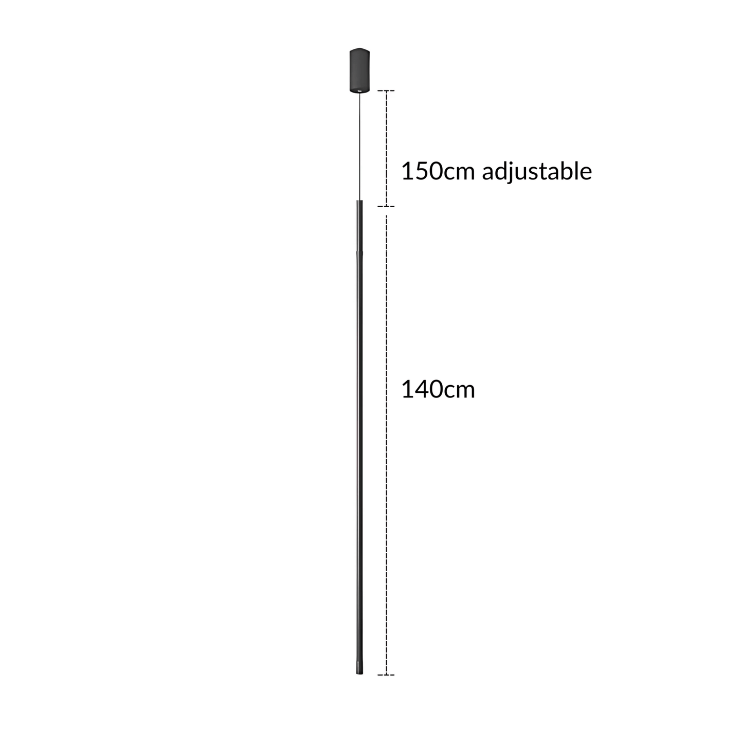 Black Bedside LED Pendant Light