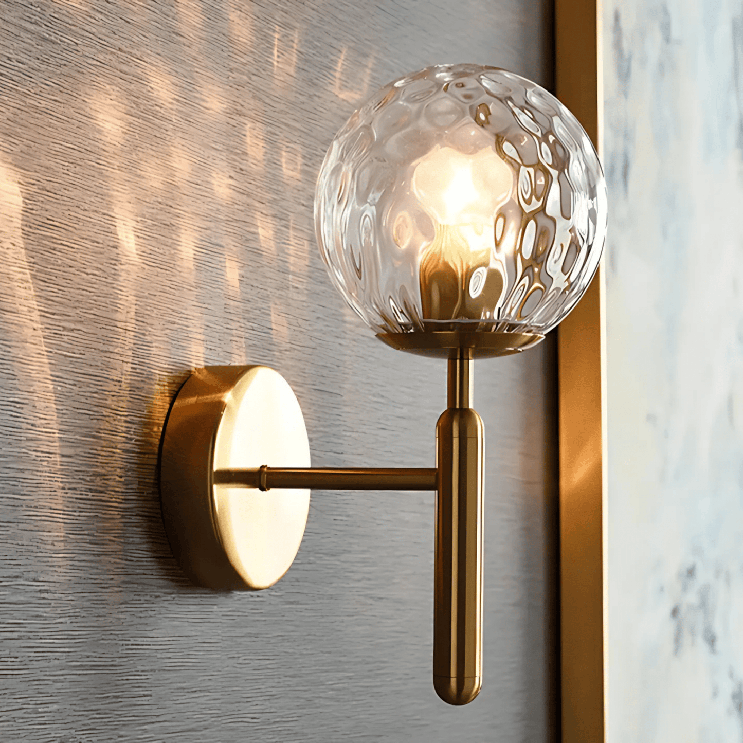 Brass Globe Wall Light