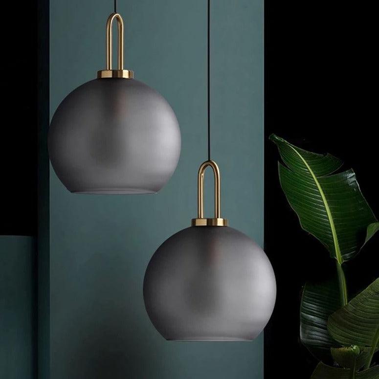 Brass Holder Glass Pendant Light