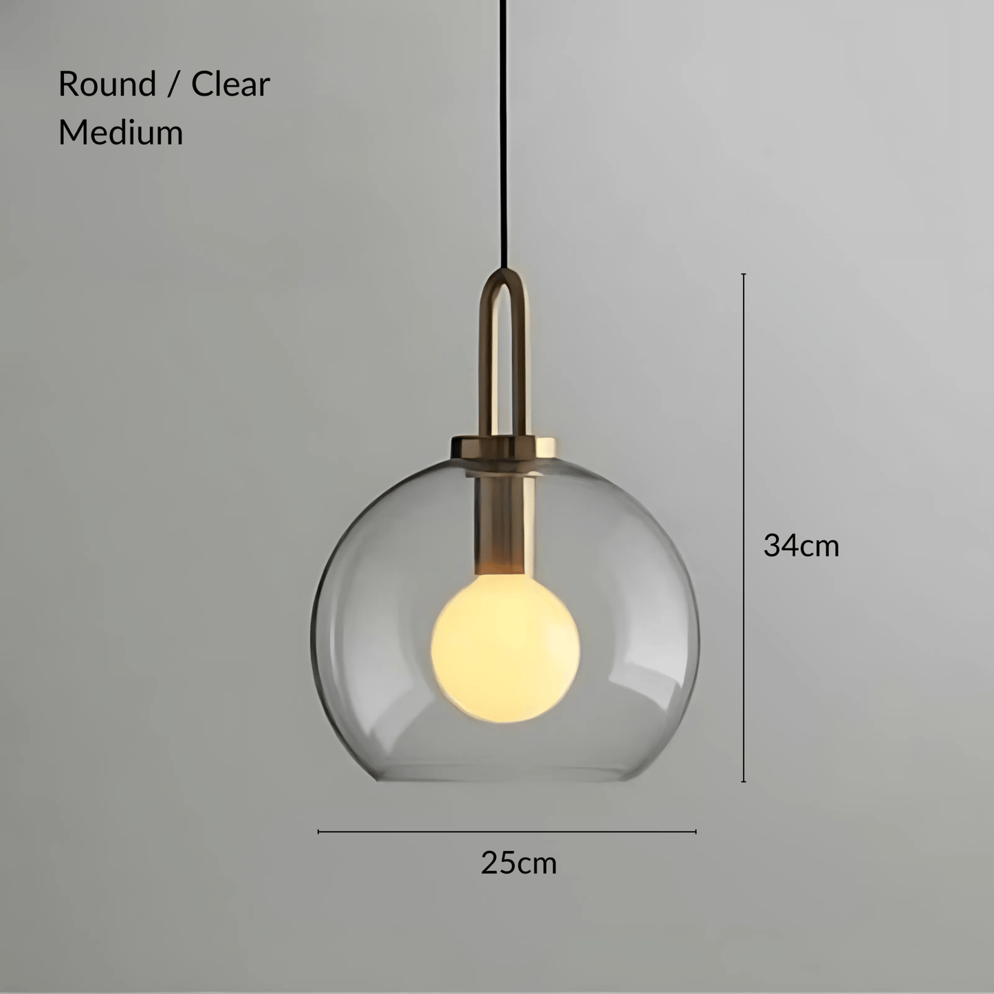 Brass Holder Glass Pendant Light