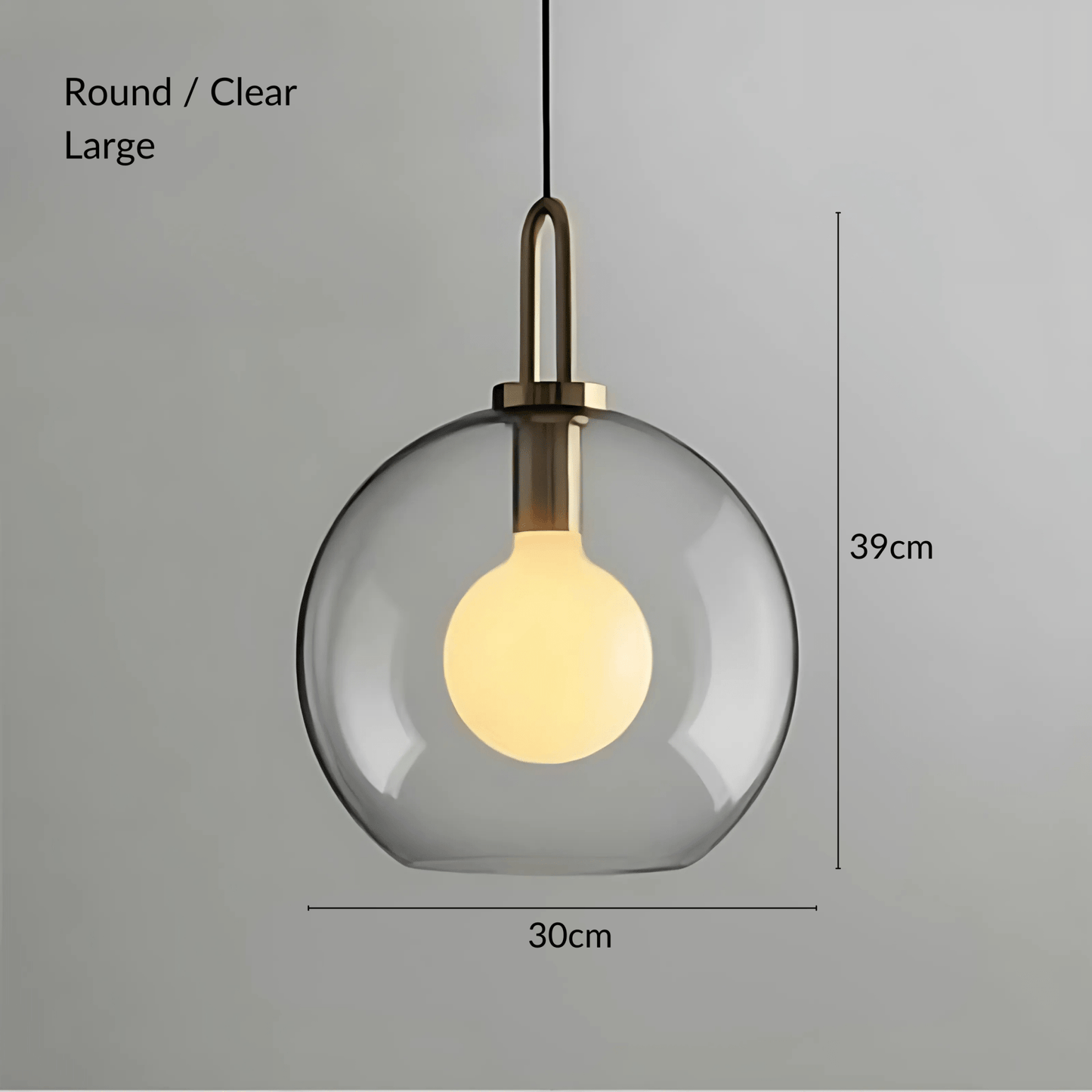 Brass Holder Glass Pendant Light