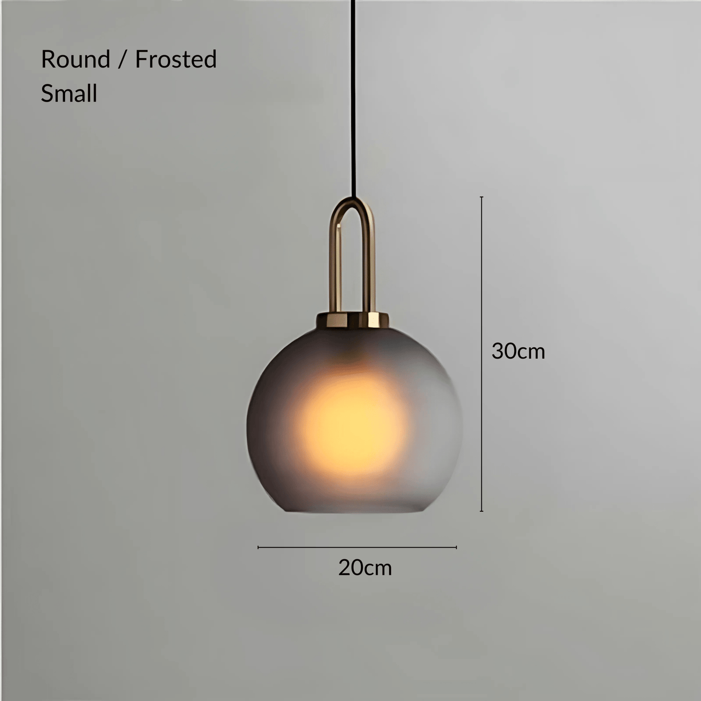 Brass Holder Glass Pendant Light