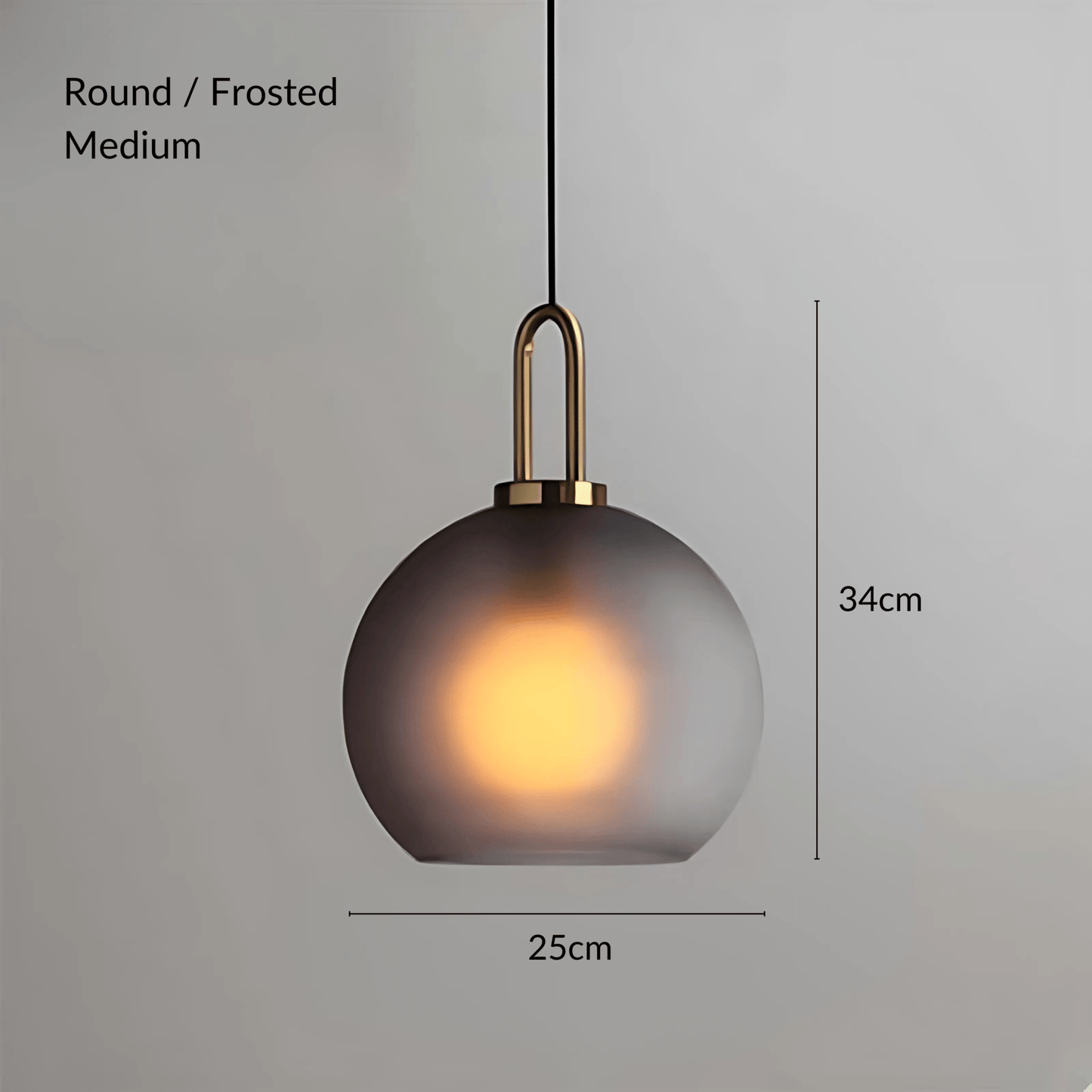 Brass Holder Glass Pendant Light