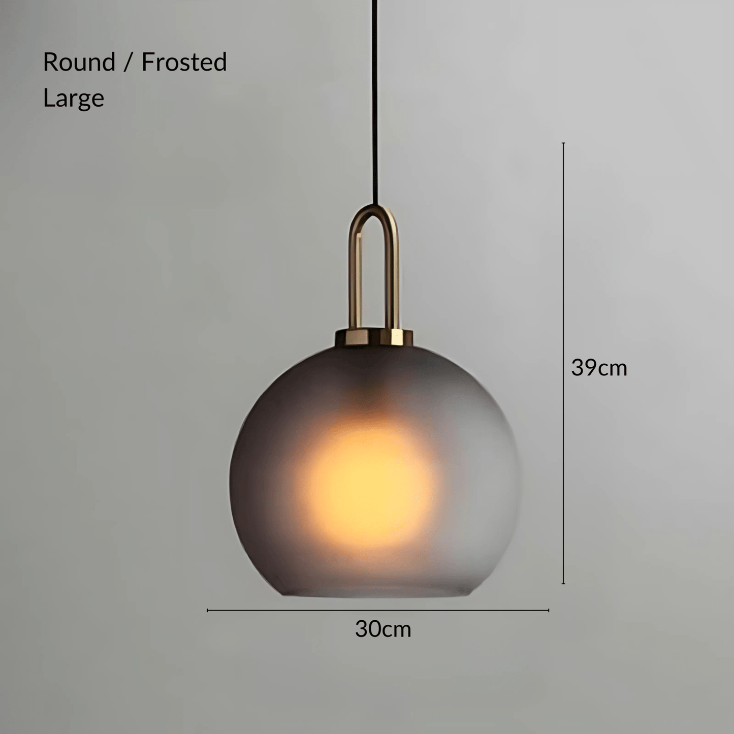 Brass Holder Glass Pendant Light