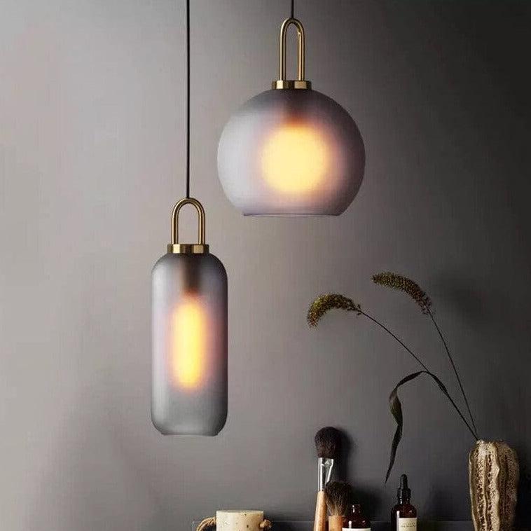 Brass Holder Glass Pendant Light
