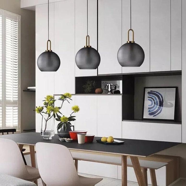 Brass Holder Glass Pendant Light
