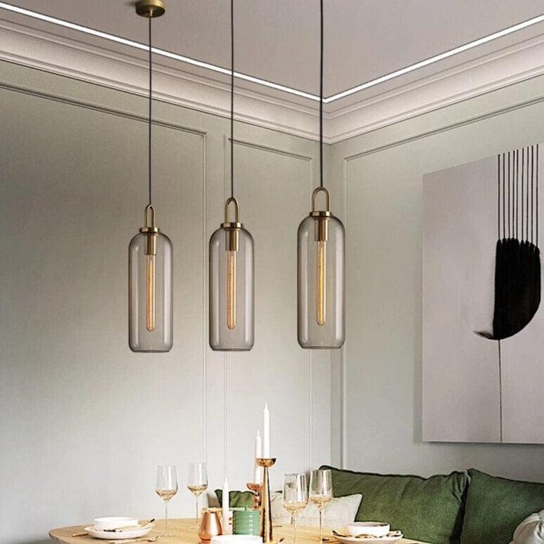 Brass Holder Glass Pendant Light