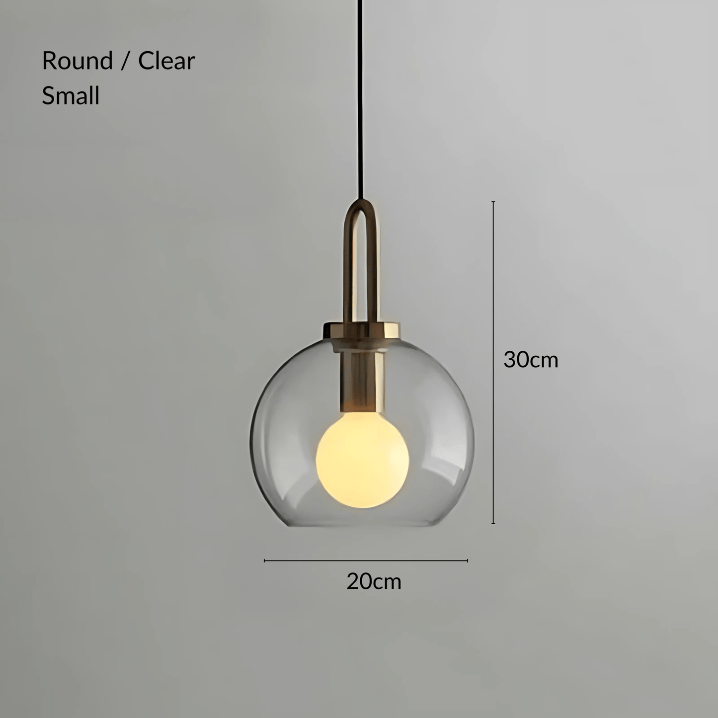 Brass Holder Glass Pendant Light