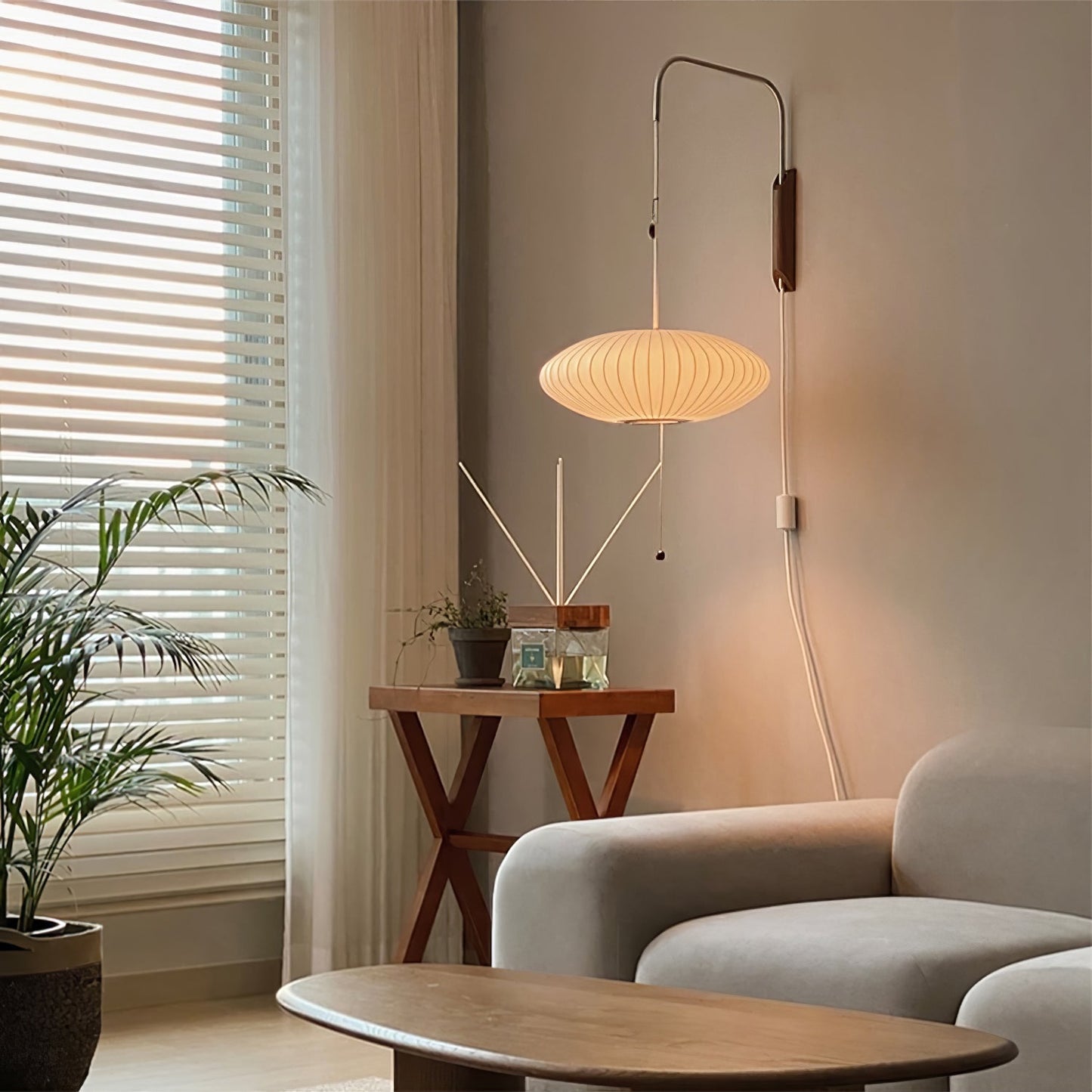 Japanese Bubble Ball Wall Sconce