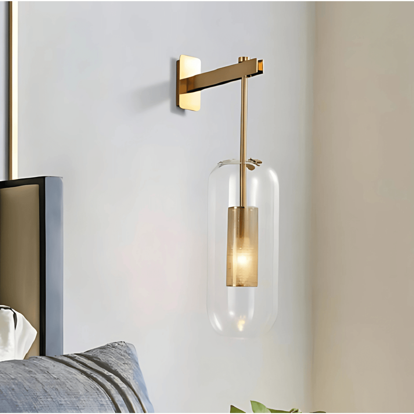 Clear Glass Industrial Wall Light
