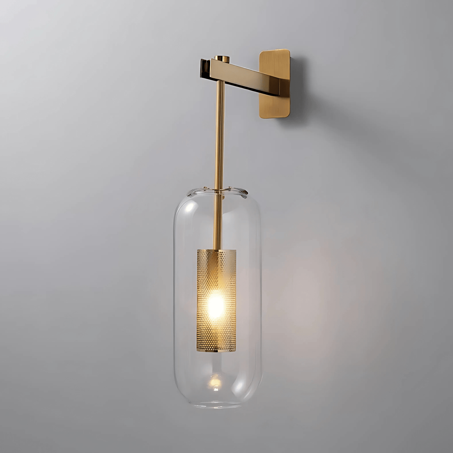 Clear Glass Industrial Wall Light