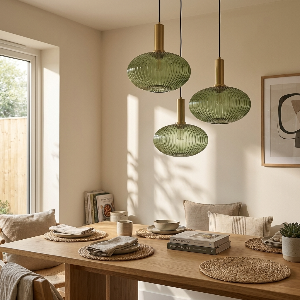 Coloured Glass Pendant Light