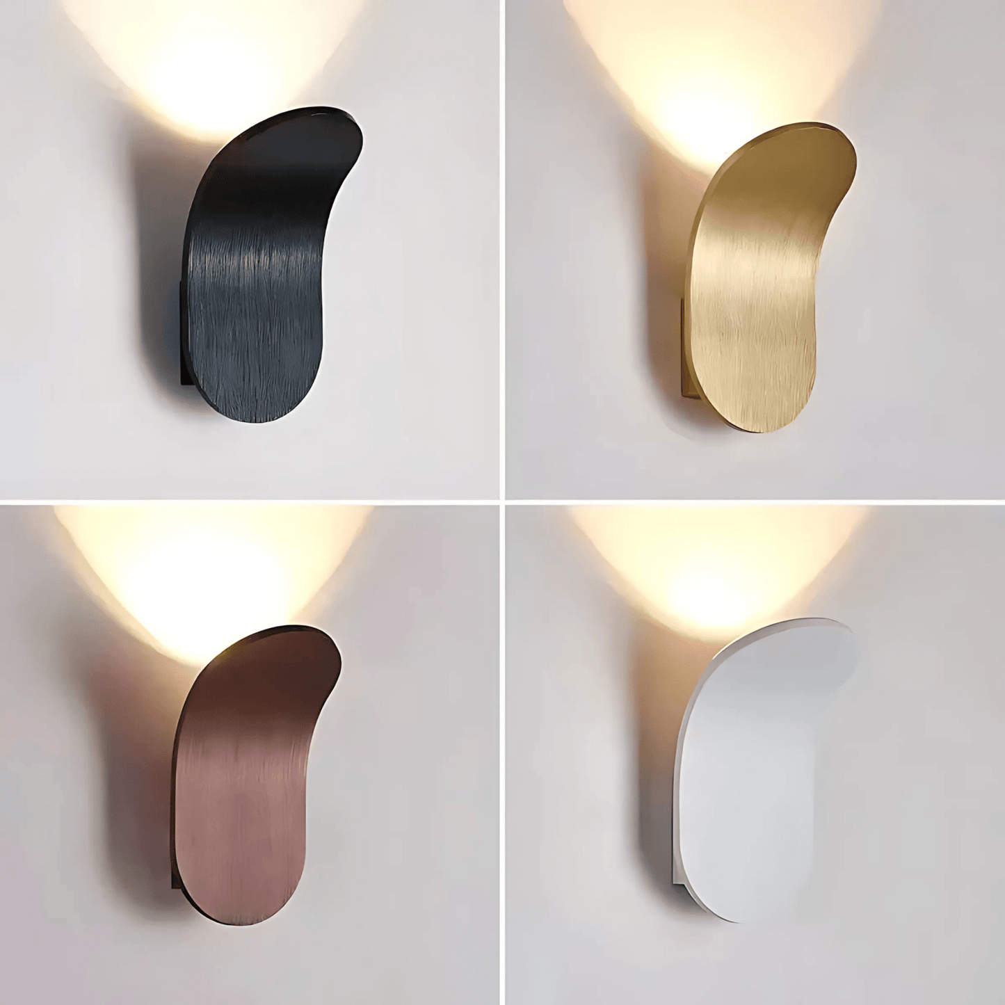 Curved Metal LED Wall Light
