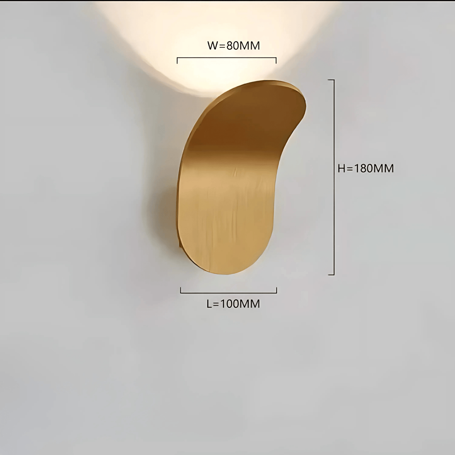 Curved Metal LED Wall Light