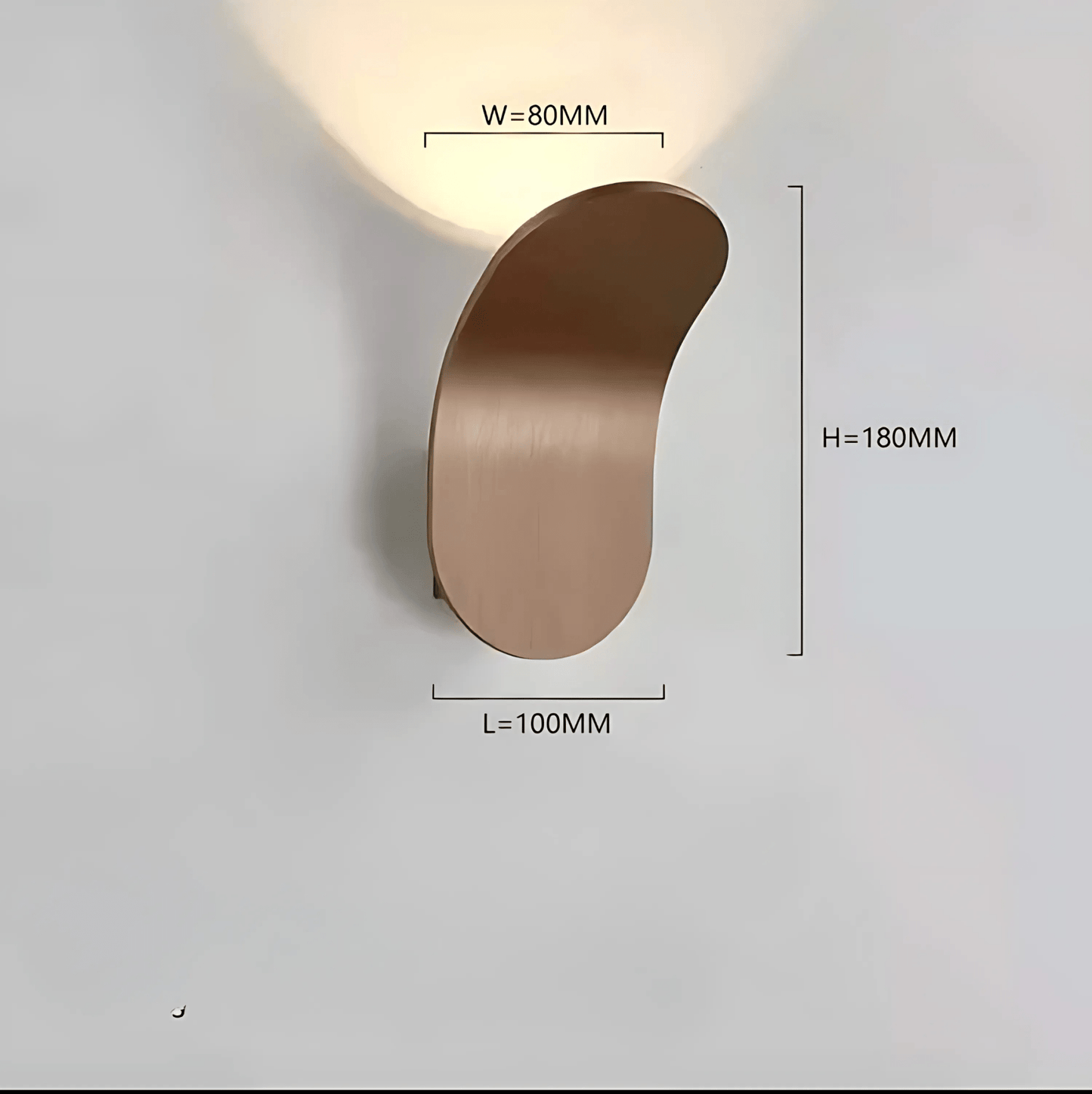 Curved Metal LED Wall Light