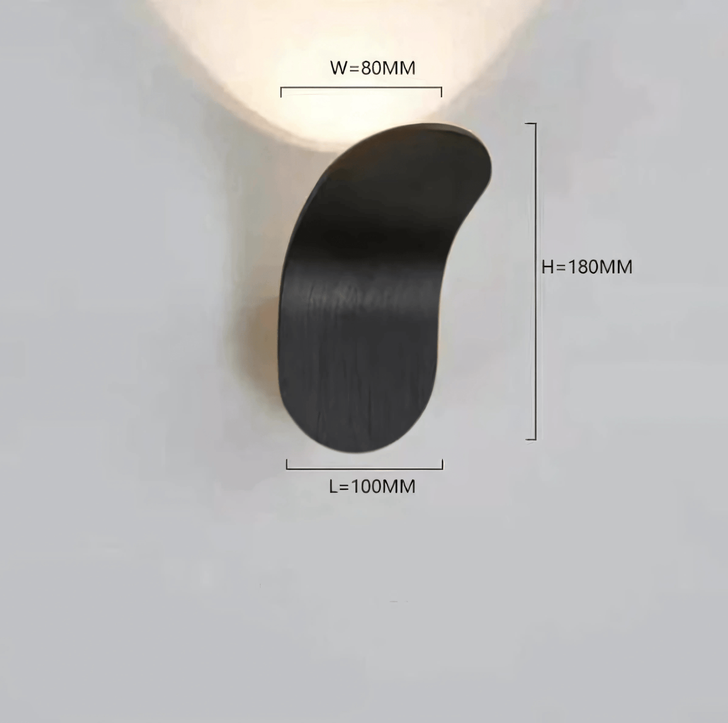 Curved Metal LED Wall Light