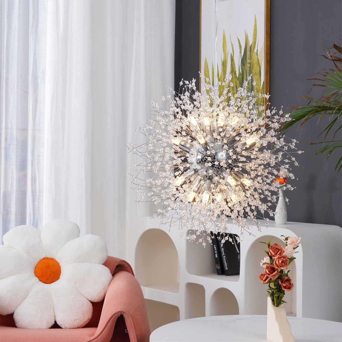 Dandelion Crystal Burst Chandelier