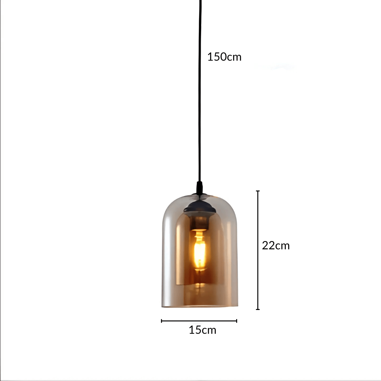 Double Glass Pendant Light