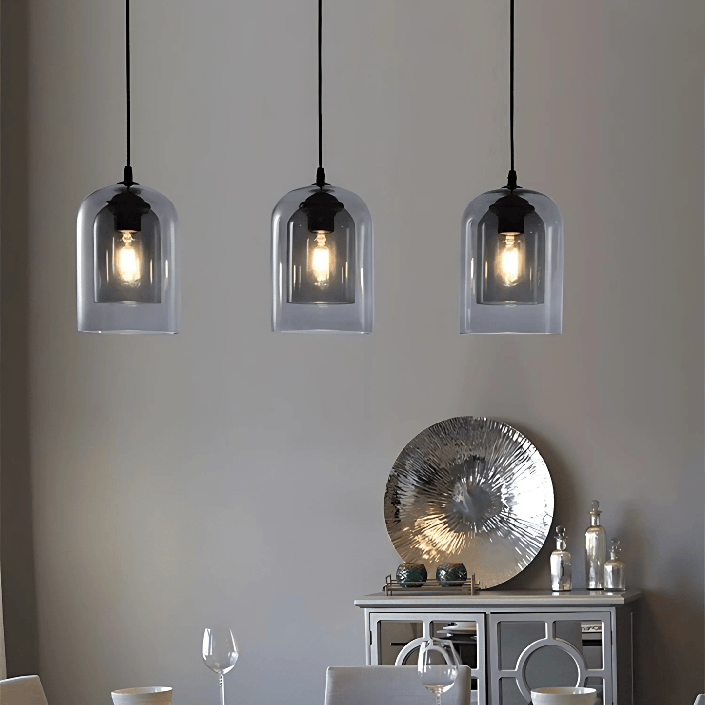 Double Glass Pendant Light