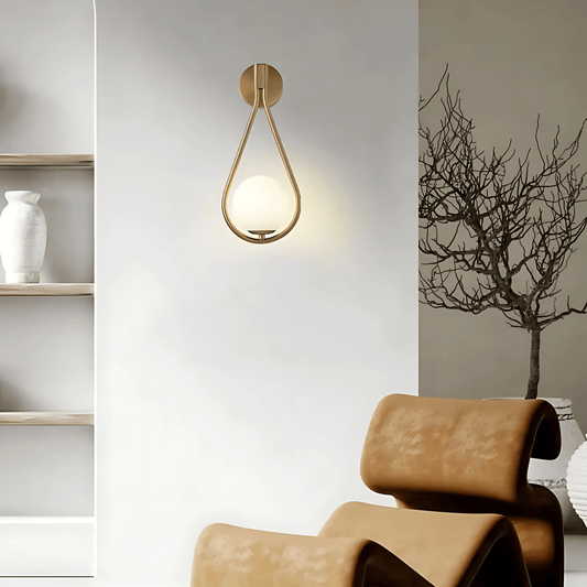 Droplet Gold Or Black Wall Light