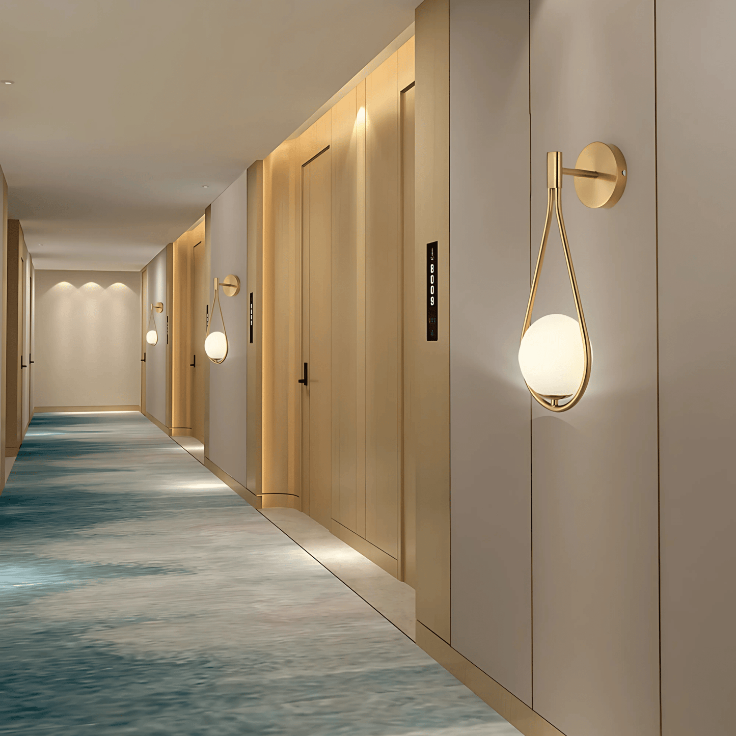 Droplet Gold Or Black Wall Light
