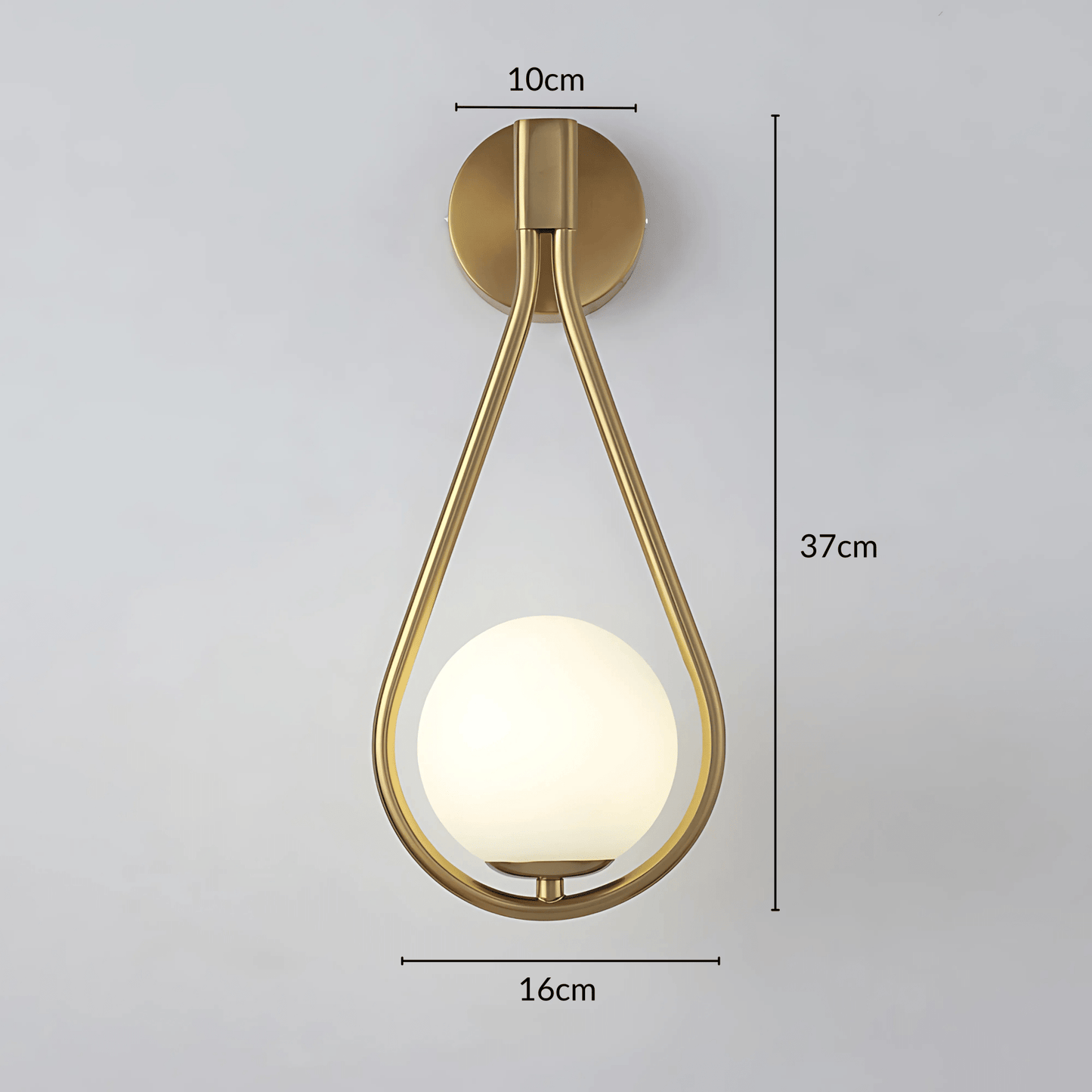 Droplet Gold Or Black Wall Light