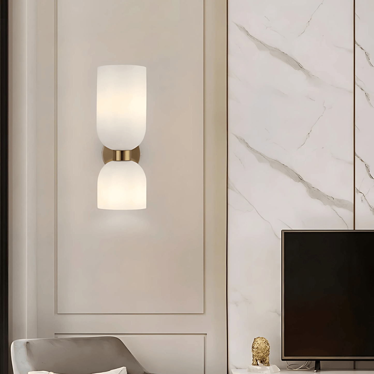 Dual Globe Vertical Wall Light