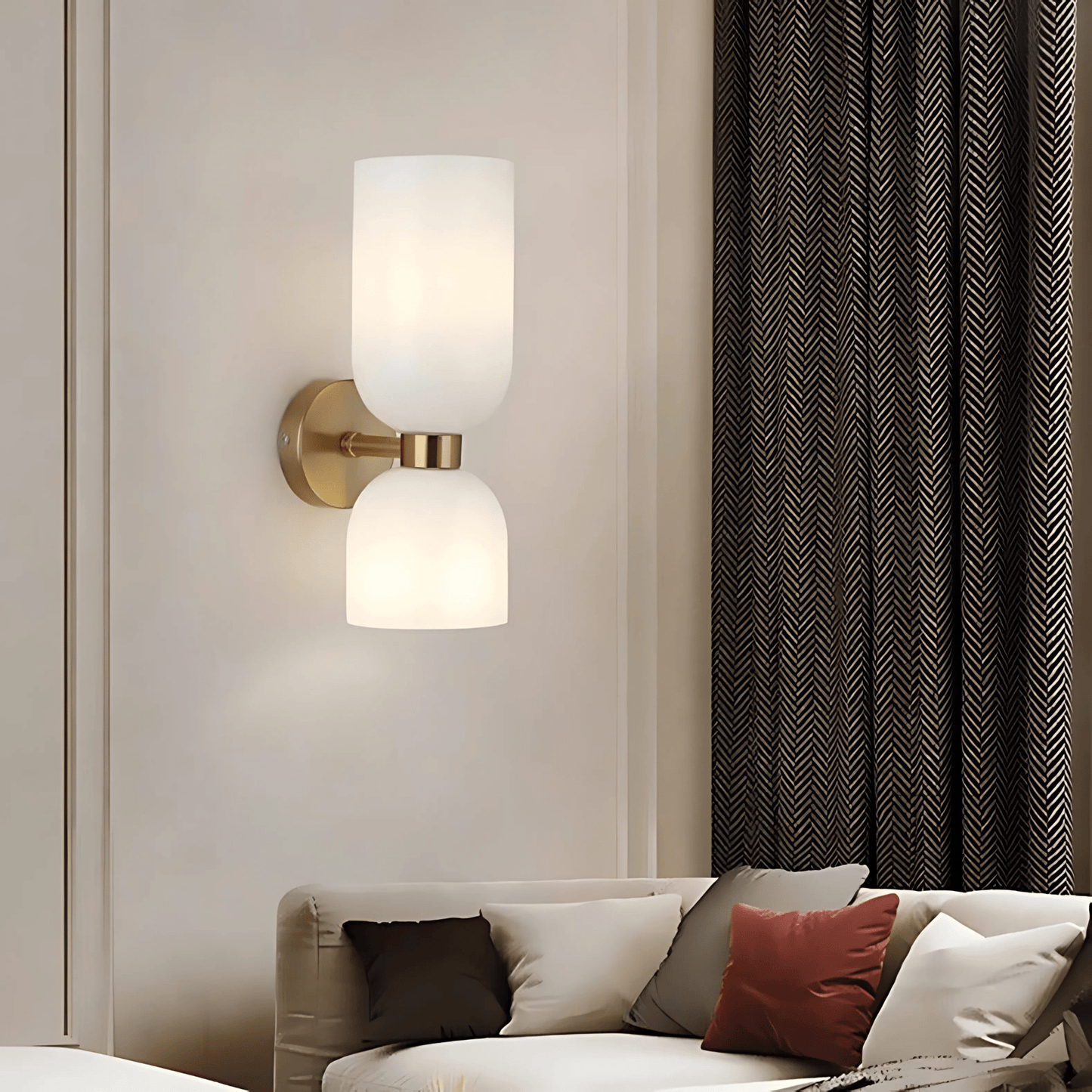 Dual Globe Vertical Wall Light