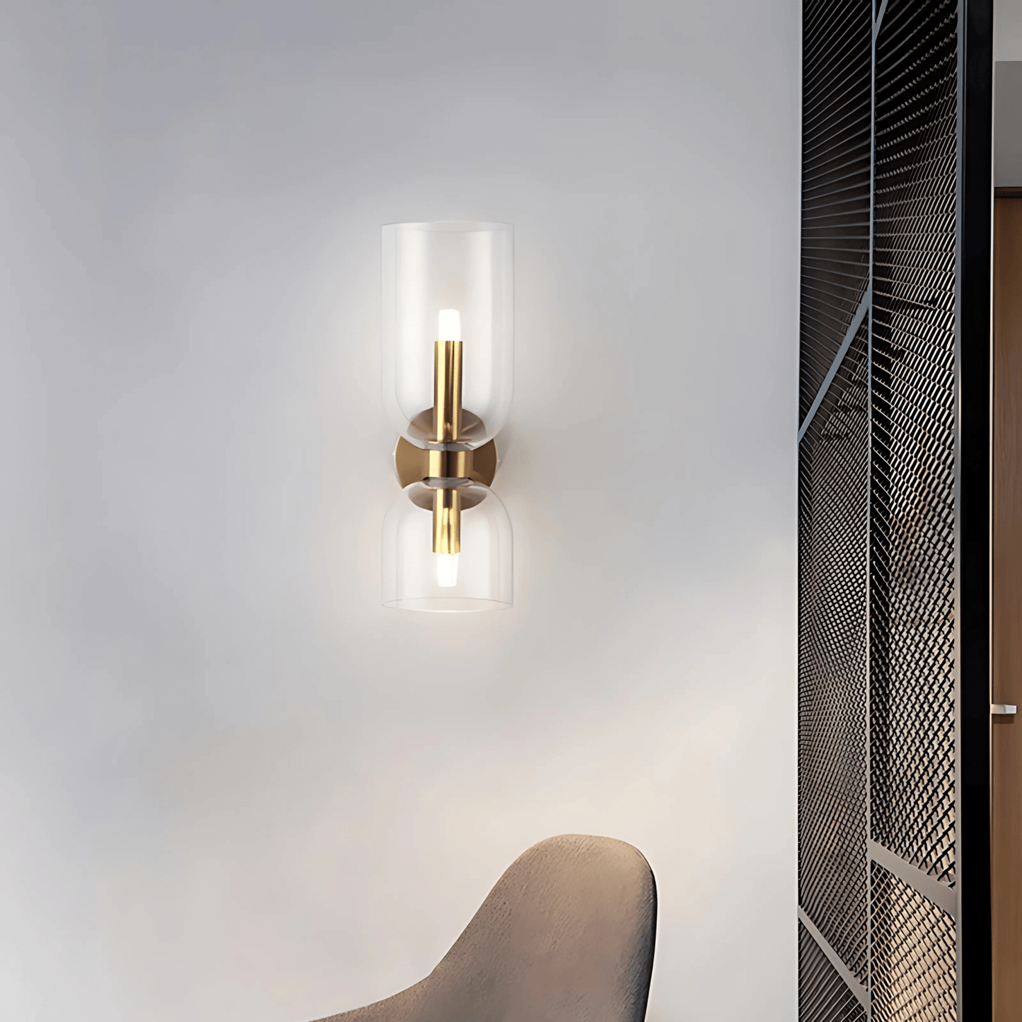 Dual Globe Vertical Wall Light