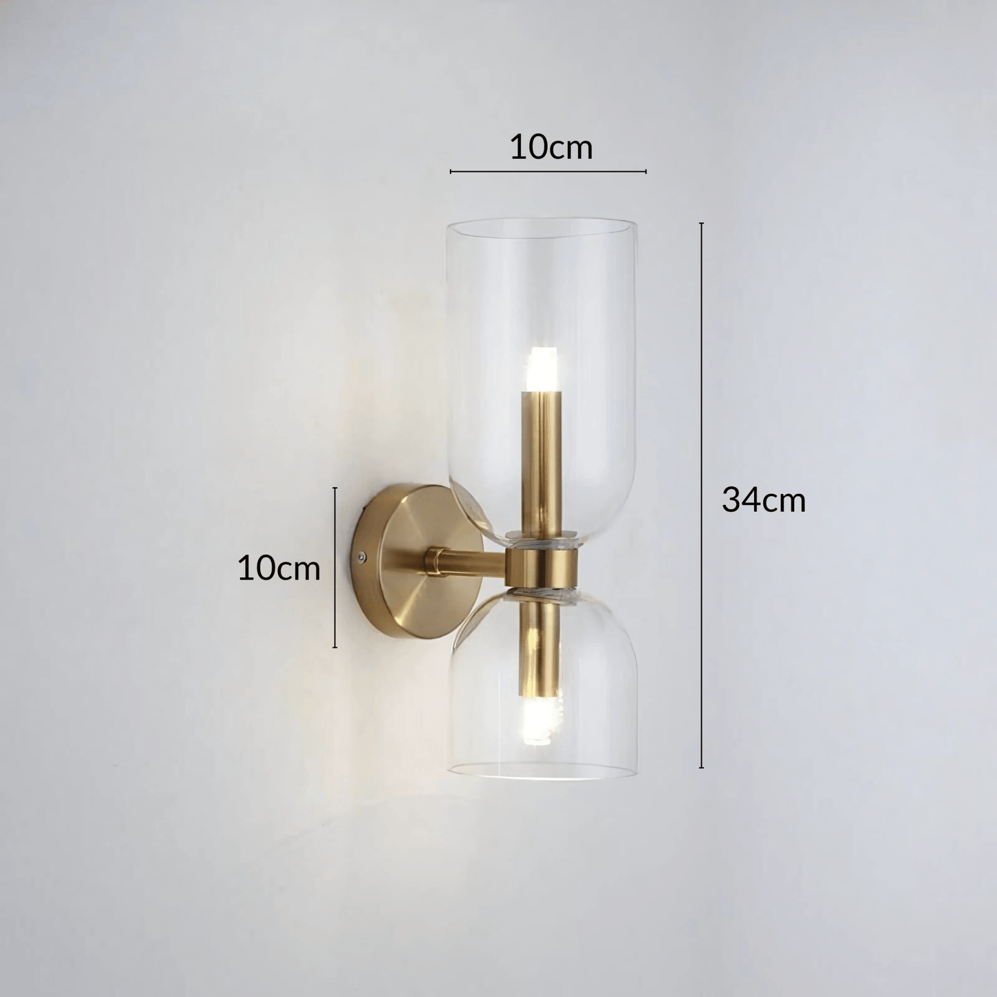 Dual Globe Vertical Wall Light