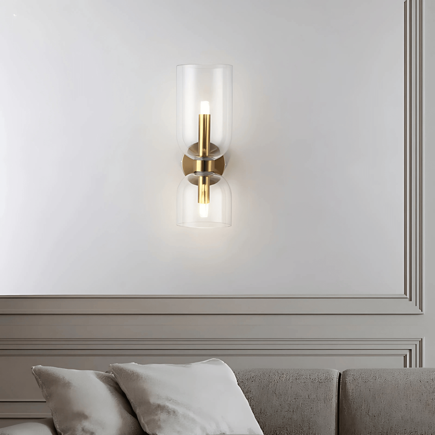 Dual Globe Vertical Wall Light