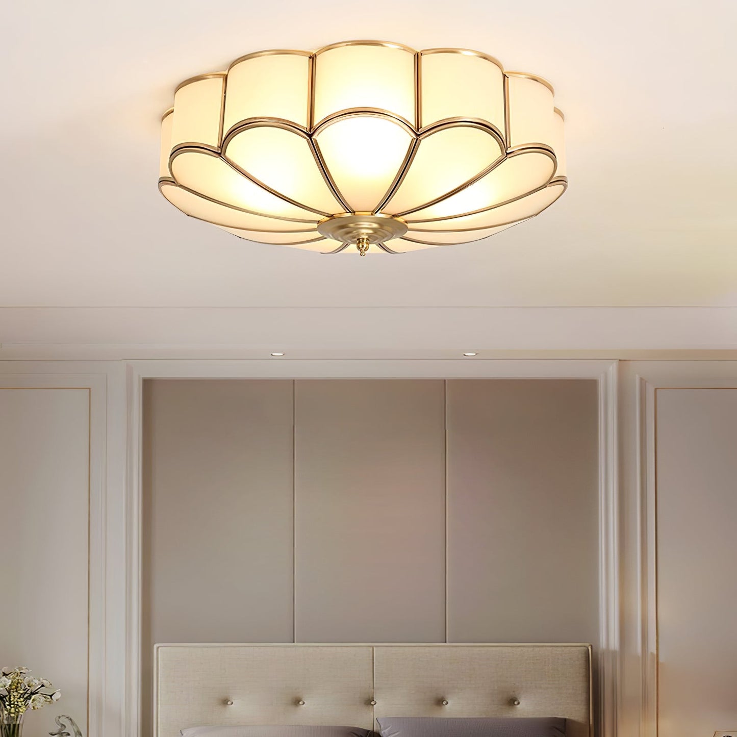 Flower Glass Recessed Ceiling Light