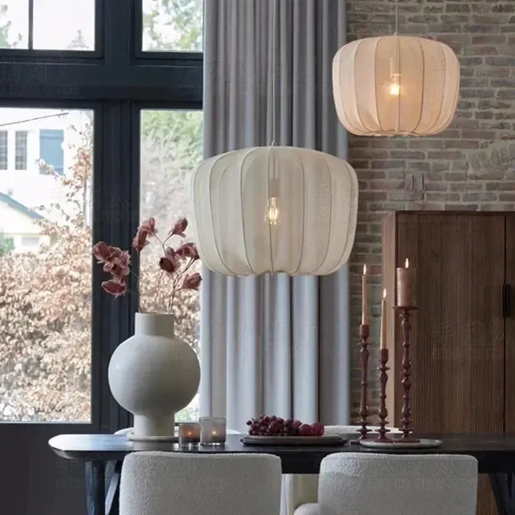 French Fabric Apple Pendant Lamp