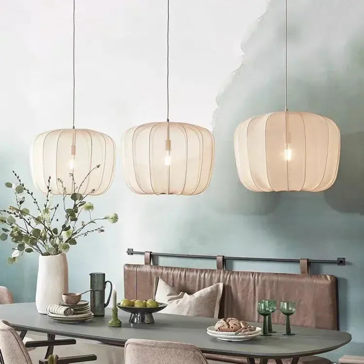 French Fabric Apple Pendant Lamp
