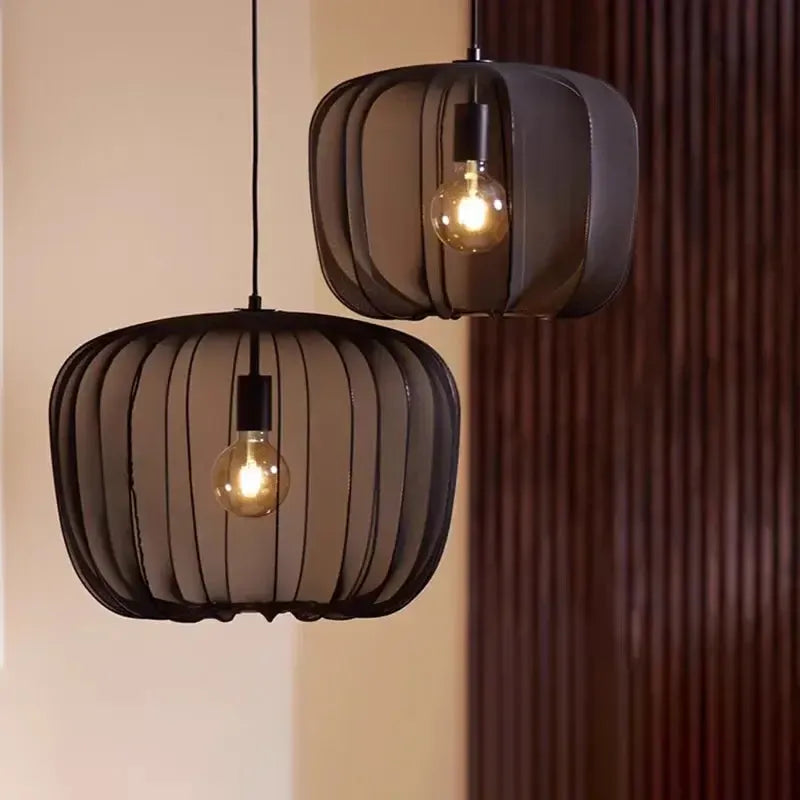 French Fabric Apple Pendant Lamp